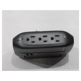 Monster Cable Wall Tap Surge Protector with 6 Swivel/Side Outlets 2 USB Black