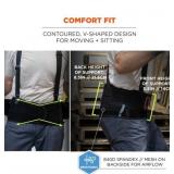 NEW Ergodyne ProFlex 2000SF 840D Spandex Back Support Brace with Sticky Fingers - BLACK - SMALL