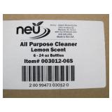 NEW NEU Lemon Scent All Purpose Cleaner Spray 24 oz (Case of 6 Bottles)