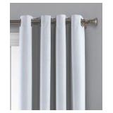 NEW MAJESTY VELVET TOTAL BLACKOUT CURTAIN PANEL PAIR - WHITE