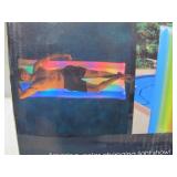 NEW 2 Pack of Good Vibes Rainbow Collection Illuminated LED Deluxe Pool Raft with Pillow - 74 x 30