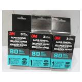 NEW 3 Pack of 3M Rapid Removal 3" Power Sanding Belts - 80 Grit (3in x 18in)