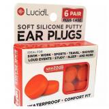 NEW Lucid Audio Silicone Ear Plugs 6 pk of 6 Ear Plugs (36 Pairs total)