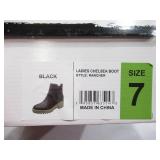 NEW Dolce Vita Womens 7 Boots Shoes Rancher Ankle Chelsea Slip-on DV Ladies Black