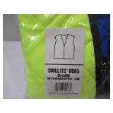 NEW Chill-Its 6665 Evaporative Cooling Vest - Embedded Polymers, Zipper Closure - LIME - XXL