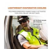 NEW Chill-Its 6665 Evaporative Cooling Vest - Embedded Polymers, Zipper Closure - LIME - XXL