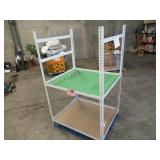Adjustable White Metal Frame Built to Fit Onto Pallets - Perfect for Projects