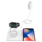 Wasserstein 3-in-1 Wireless Charging Station Compatible with Samsung, Apple, Google and Other Qi-Enabled Devices