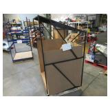 Welded Black Metal Frame Built to Fit Onto Pallets with Angled Roof - Perfect for Projects