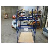 Adjustable Blue Metal Frame Built to Fit Onto Pallets - Perfect for Projects
