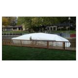 10′ x 29′ 5 oz. Black PE Tarp w/ Advertisement – Reused Billboard – 5 mil Lightweight Duty - A Grade