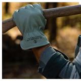 Plainsman Cold Weather Work Gloves, Fleece Lining, Premium Cowhide Leather, X-Large, 2 Pairs XL