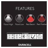 NEW DURACELL 500 Lumen LED Hand-Held Utility Light for Everyday Use - Compact and Durable Design with 4 Modes and 3-AA Batteries Included.