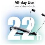 NEW LG TONE Wireless Stereo Headset with Retractable Earbuds NP3C, Black