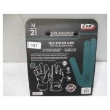 NEW Plainsman Cold Weather Work Gloves, Fleece Lining, Premium Cowhide Leather, Medium, 2 Pairs