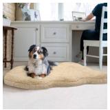 NEW Brentwood Originals, Faux Fur Memory Foam Pet Mat, 35" x 40" - Taupe