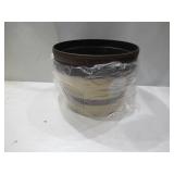 NEW 2 Pack of Southern Patio 10.39 in. H X 16 in. W Resin Bushel Planters Brown