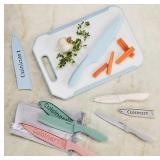 NEW Cuisinart 11-Piece Cutlery Set and Cutting Board - Pastels