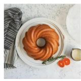 NEW Nordic Ware 2-Piece Formed Bundt Pan And Bundt Keeper - Red Swirl