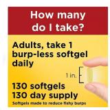 NEW Nature Made Burp-Less Ultra Omega-3 Fish Oil Softgels, 130 ct.