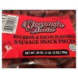MD 3 - Wisconsin Maid Bourbon & Bacon Flavored Sausage Snack Pieces, 28 oz