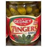 Set of 3 Gedney Zingers Dill Babies Hot & Spicy Pickles