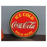 Ande Rooney Porcelain Enameled Coca Cola Sign