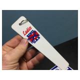 Rebel Gas - Porcelain/Enamel Restroom Sign w/Keys