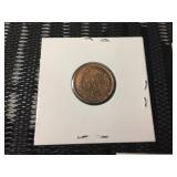 (5) Indian Head Pennies 1890 - 1906 - 1878 - 1907