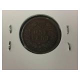 (5) Indian Head Pennies 1890 - 1906 - 1878 - 1907