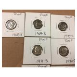 (21) Roosevelt - Proof Dimes 1968-1980