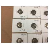 (21) Roosevelt - Proof Dimes 1968-1980