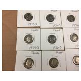 (21) Roosevelt - Proof Dimes 1968-1980