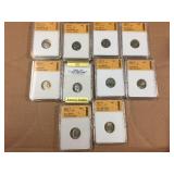 (10) Roosevelt - Graded Dimes 1971-2007