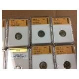 (10) Roosevelt - Graded Dimes 1971-2007