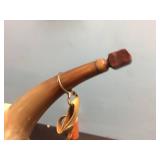 Vintage Gun Powder - Flask - Horn - Leather Pouch