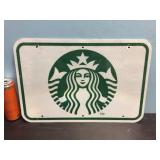 Aluminum Starbucks Reflective Sign 24" x 18"