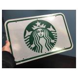 Aluminum Starbucks Reflective Sign 24" x 18"