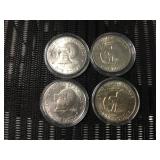 (4) Eisenhower Dollars - Including 1971 & Bicentennial