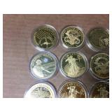 (10) National Collectors Mint "Copy" Coins/Commemorative Rounds