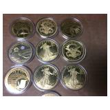 (10) National Collectors Mint "Copy" Coins/Commemorative Rounds
