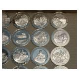 (30) Franklin Mint - U.S. Historical Figures/Events Bronze Coins