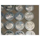 (30) Franklin Mint - U.S. Historical Figures/Events Bronze Coins