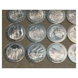 (30) Franklin Mint - U.S. Historical Figures/Events Bronze Coins