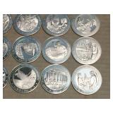 (30) Franklin Mint - U.S. Historical Figures/Events Bronze Coins