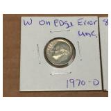 (5) Roosevelt "Error" Dimes - As Marked - 2 Silver