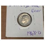 (5) Roosevelt "Error" Dimes - As Marked - 2 Silver