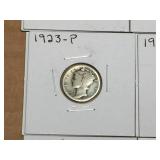 (6) Mercury Dimes - 1917-23-24-27-37