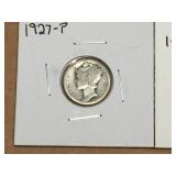 (6) Mercury Dimes - 1917-23-24-27-37