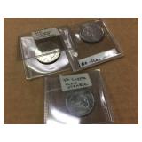 3 U.S. Quarters Marked - No (Copper) Clad Visible - Errors?